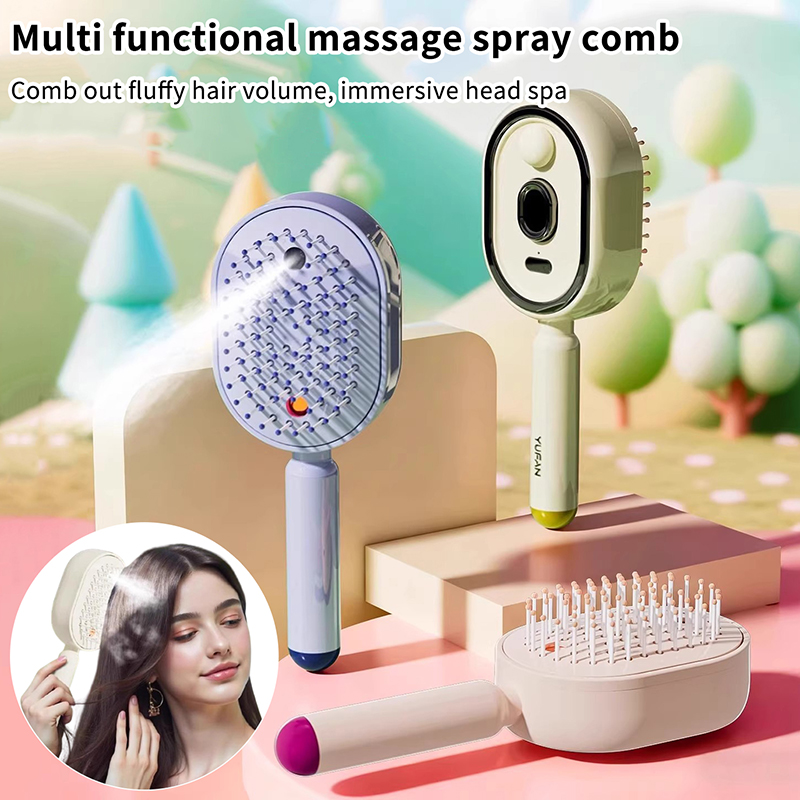 Hair Care Essential - Çok Fonksiyonlu Masaj Tarağı, Elektrikli Sprey