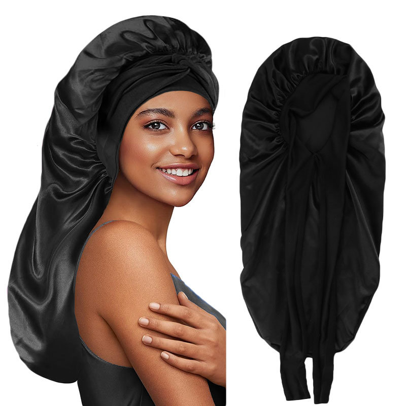 Satin Hair Bonnet - Düz Renk Ilmek Örgü Kaput Klasik