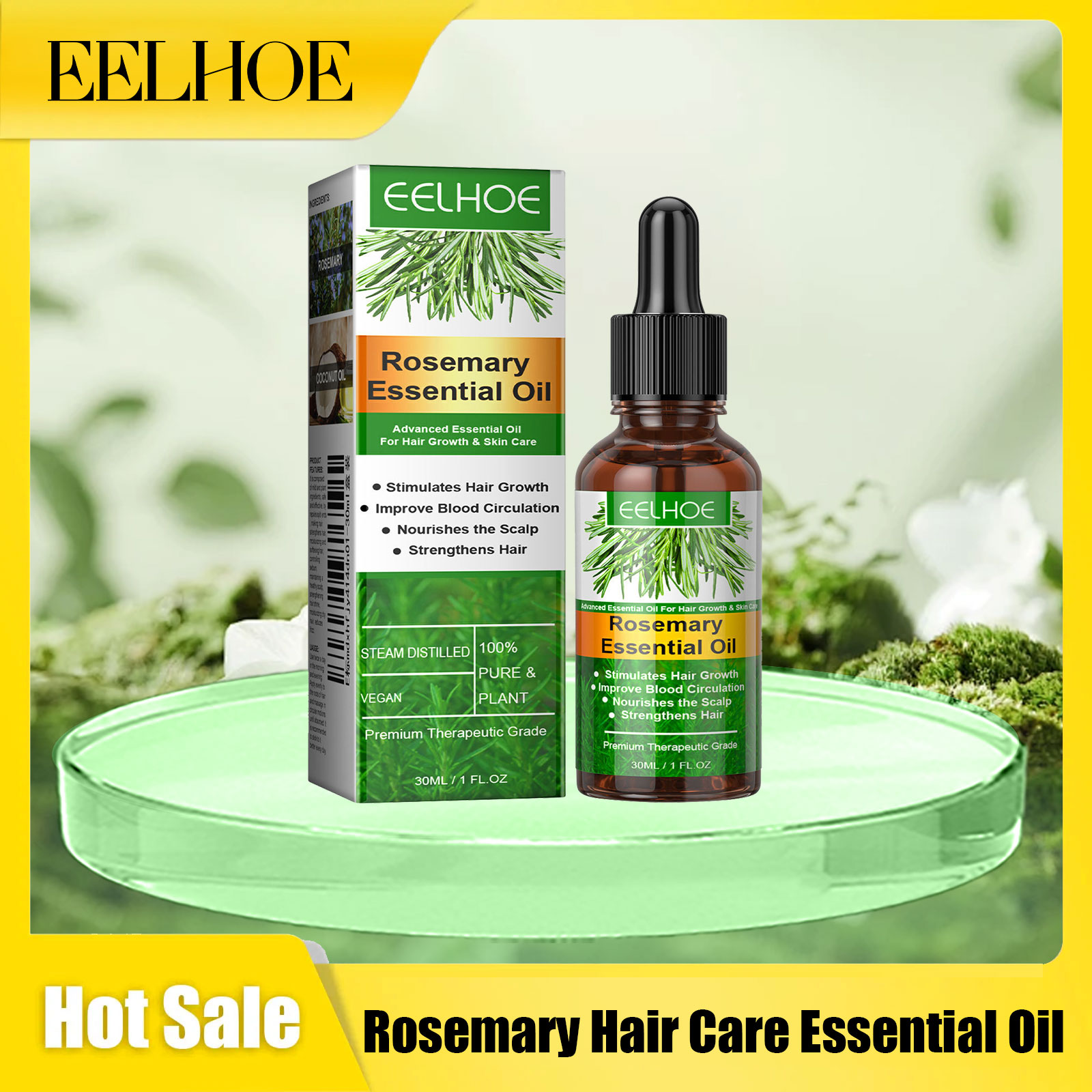 Hair Care Essential - Eelhoe Biberiye Saç Bakım Esansiyel Yağı,