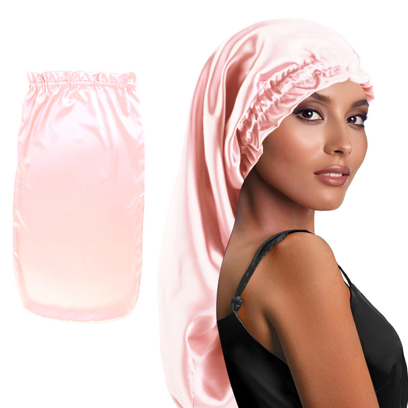 Satin Hair Bonnet - Yeni kadın Uzun Saten Uyku Kap