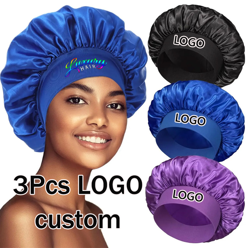 Satin Hair Bonnet - Rahat Saten Saç Bonesi 3'lü Paket