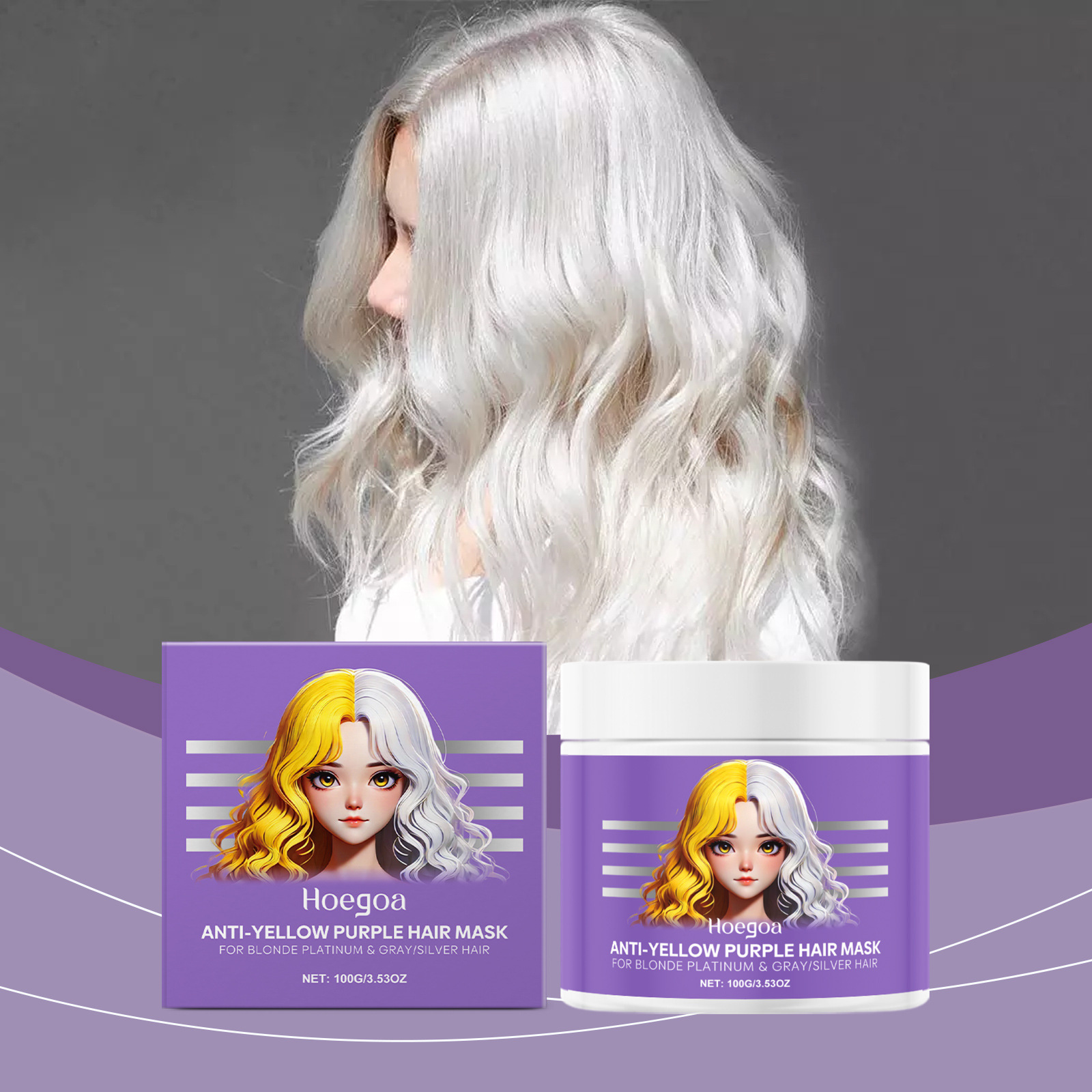 Deep Conditioner Mask - Mor Saç Maskesi Gri Saçları Sarıya