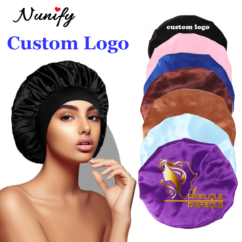 Satin Hair Bonnet - 10 adet özel logo saten kaput