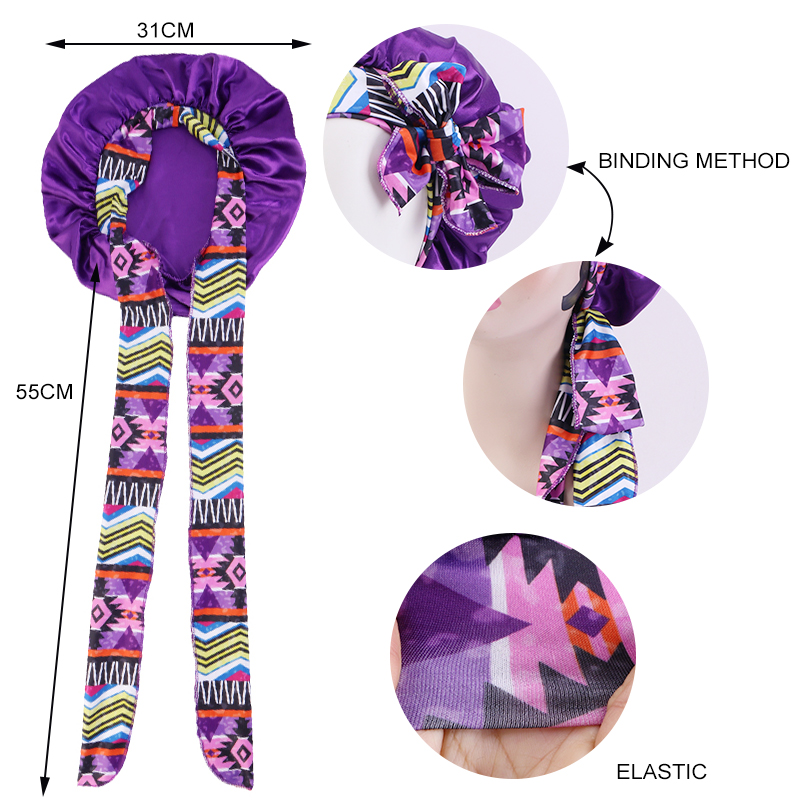 2 adet/grup Boho Baskılı Kafa  - Satin Hair Bonnet incelemesi ve fiyatı
